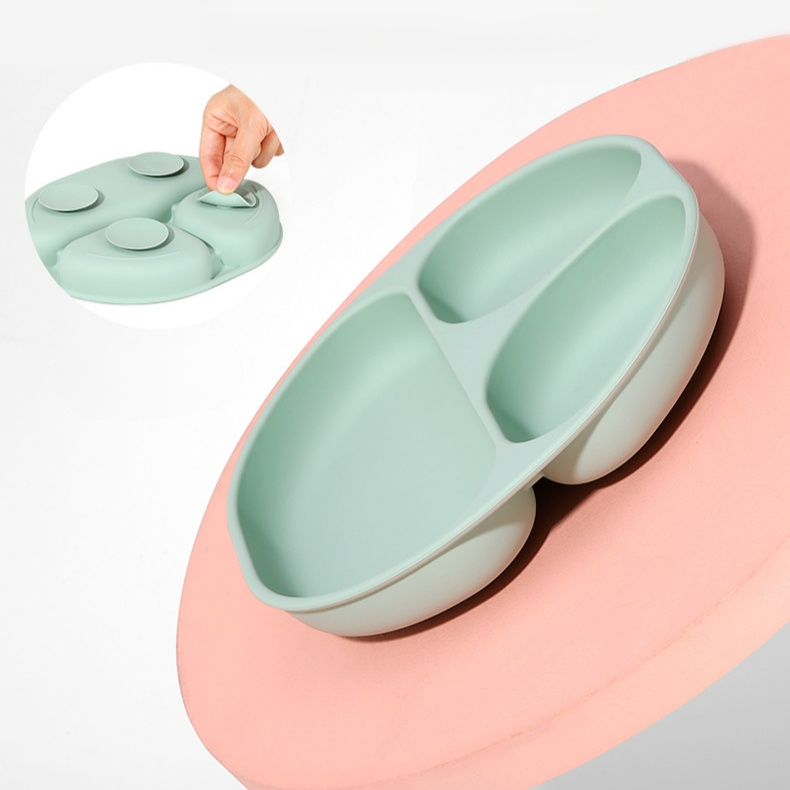 아기 식기 세트 흡착 방지 분리형 식판 아기 밥그릇 숟가락 식기
