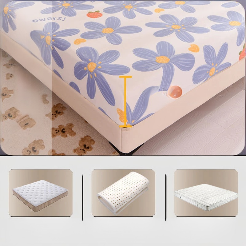 色落ちせずに洗えるマットレスベッドスプレッドカバー 柔らかい 毛玉なし フルパッケージ 高弾力