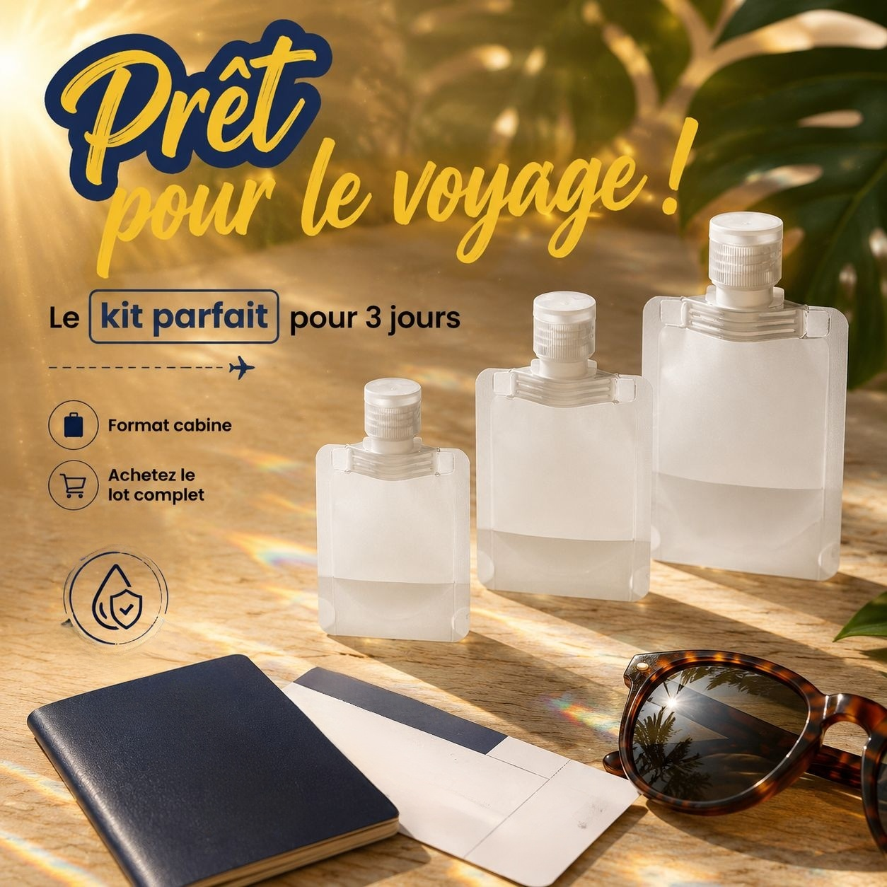 Petit sac de voyage pour cosmétiques et produits de toilette, idéal pour les voyages d'affaires
