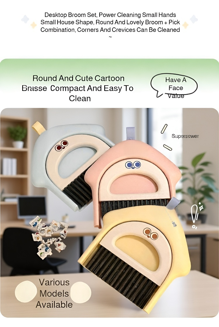 Hand using cleaning brush on computer keyboard