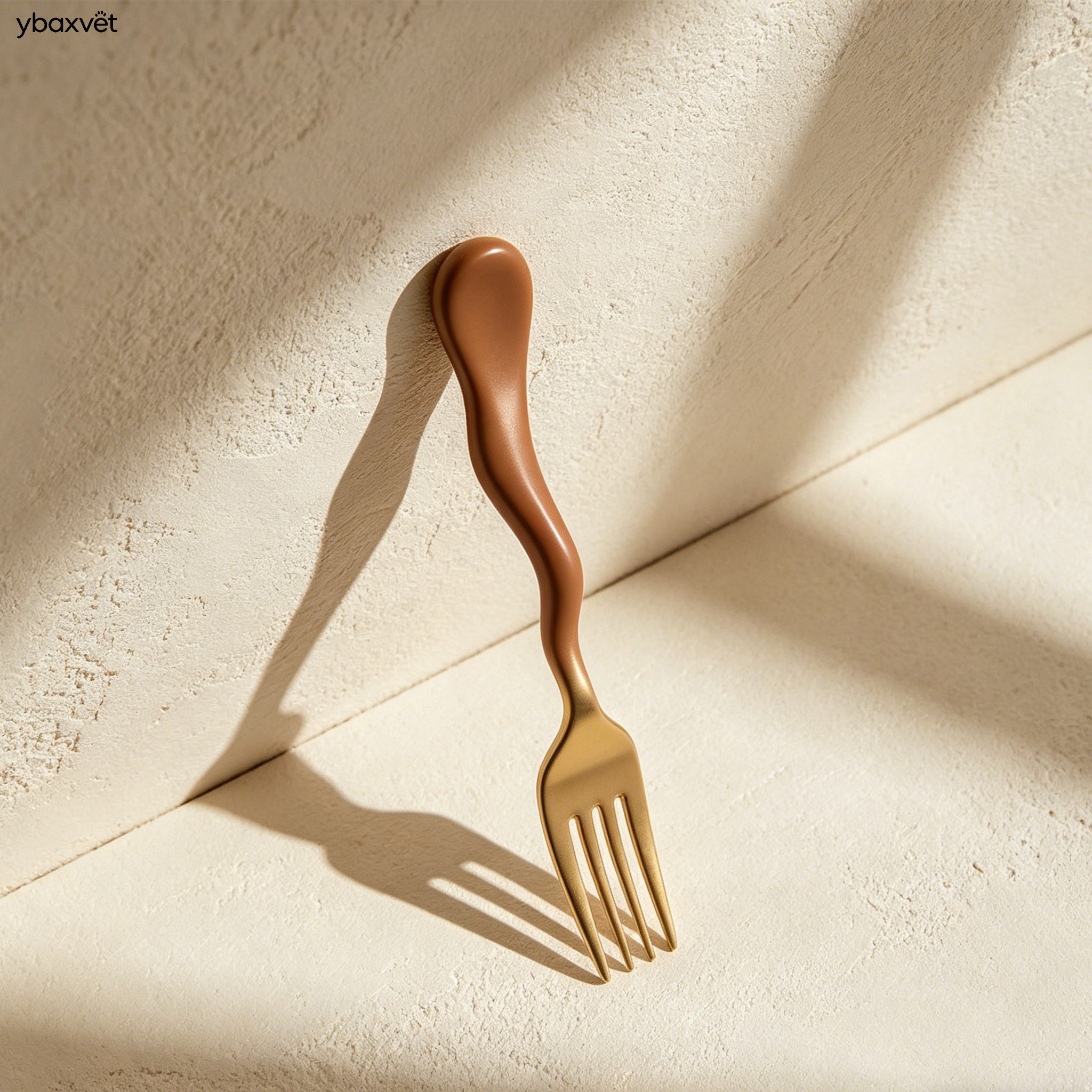 Wave-shaped dinner forks (10 pieces)