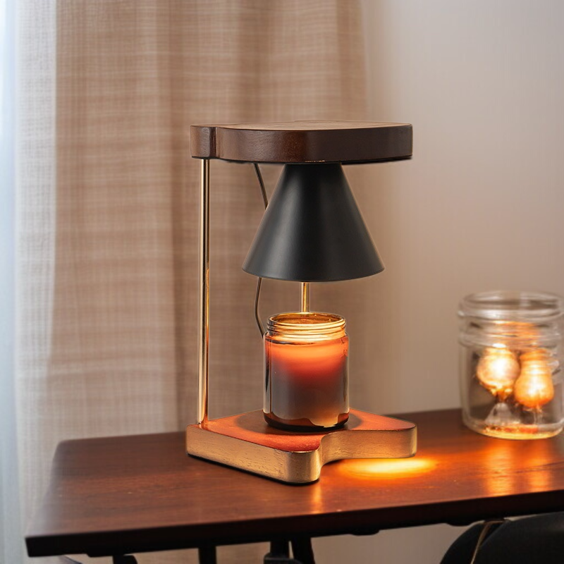 アロマワックスランプ アイアンプリーツ アンビエンス テーブルランプ 寝室 アロマワックスランプ キャンドルランプ