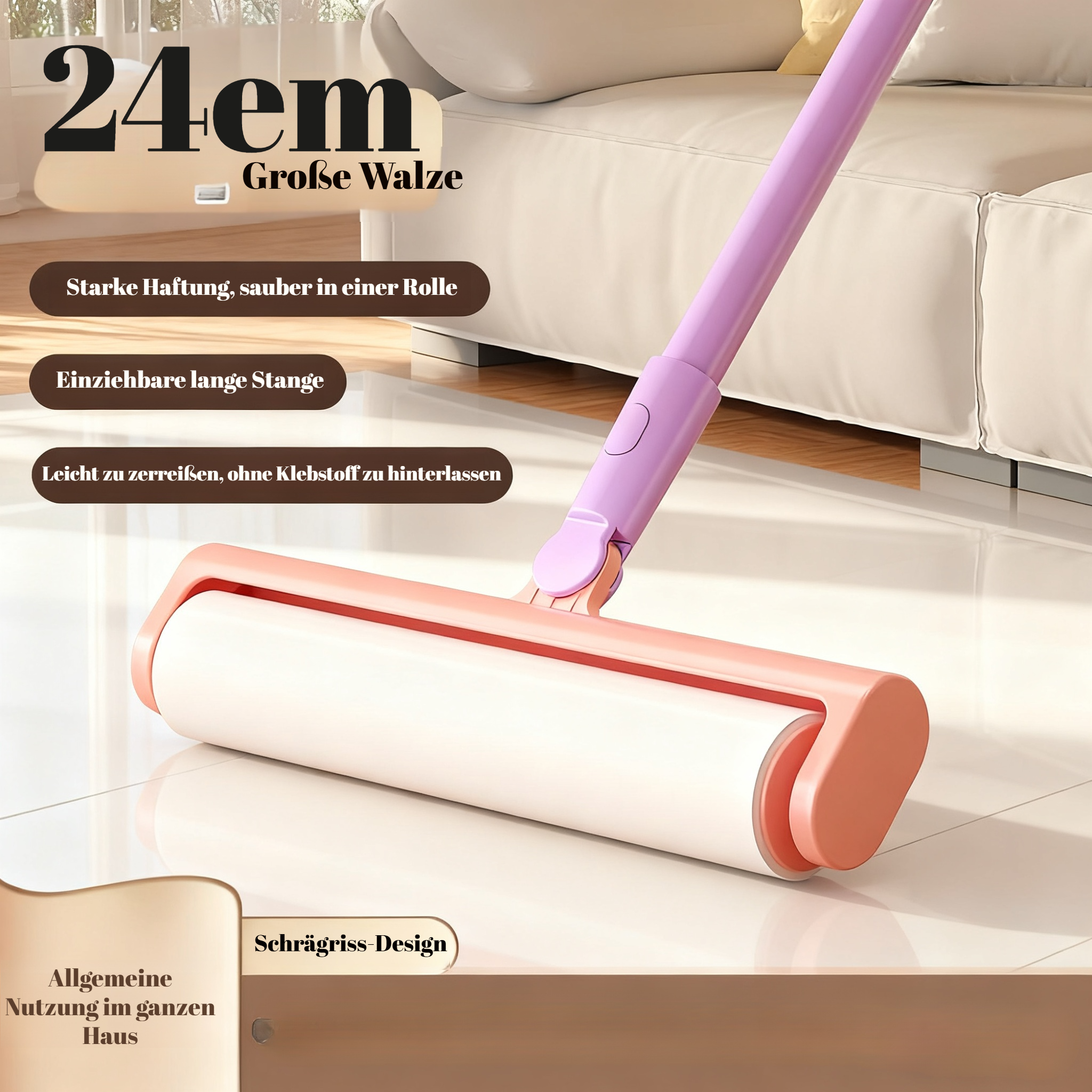 Verlängerbarer Haushaltssticker mit langem Griff