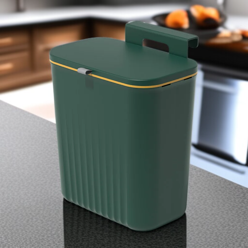 可懸掛滑蓋帶蓋垃圾桶