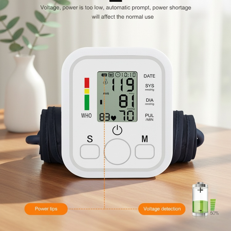 Home Voice Electronic Blood Pressure Meter, High-Accuracy Measuring Instrument