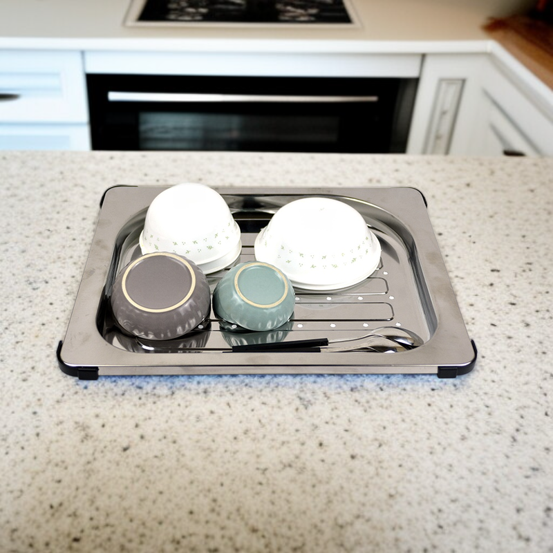 주방 스테인리스 싱크대 식기 수납 선반