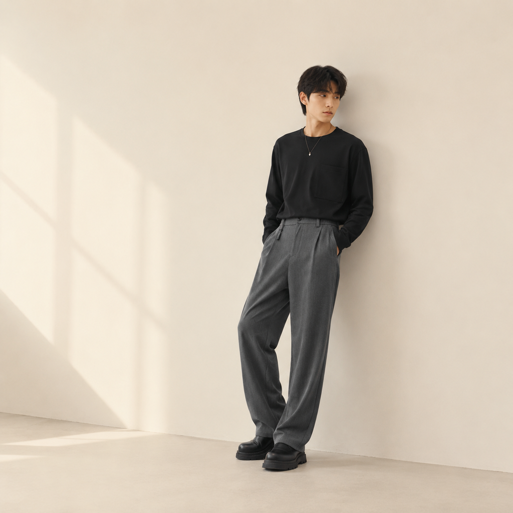신상 비즈니스 캐주얼 드레이프 남성 슬랙스