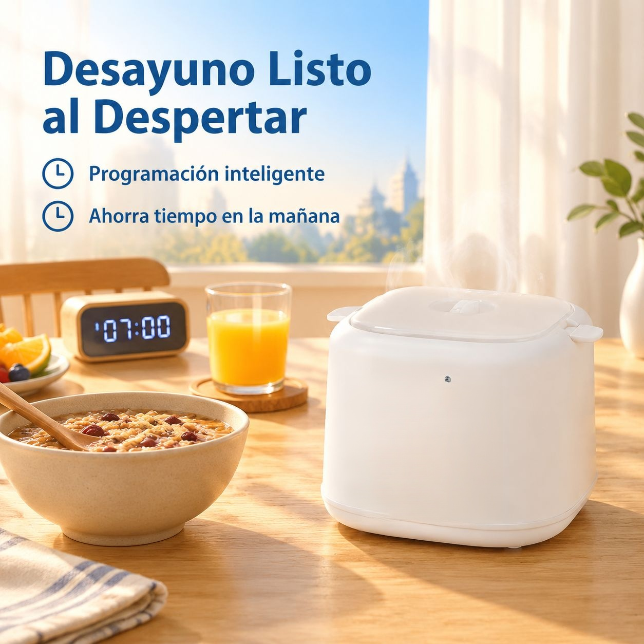 Pequeña máquina para cocinar huevos al vapor