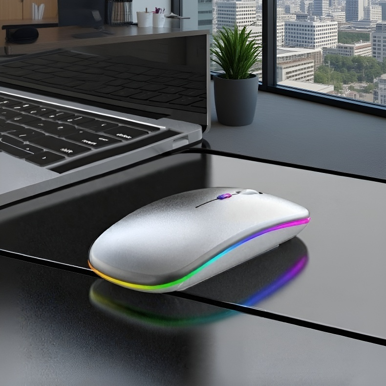 Silent Glowing Stylish Wireless Mouse with LED lighting