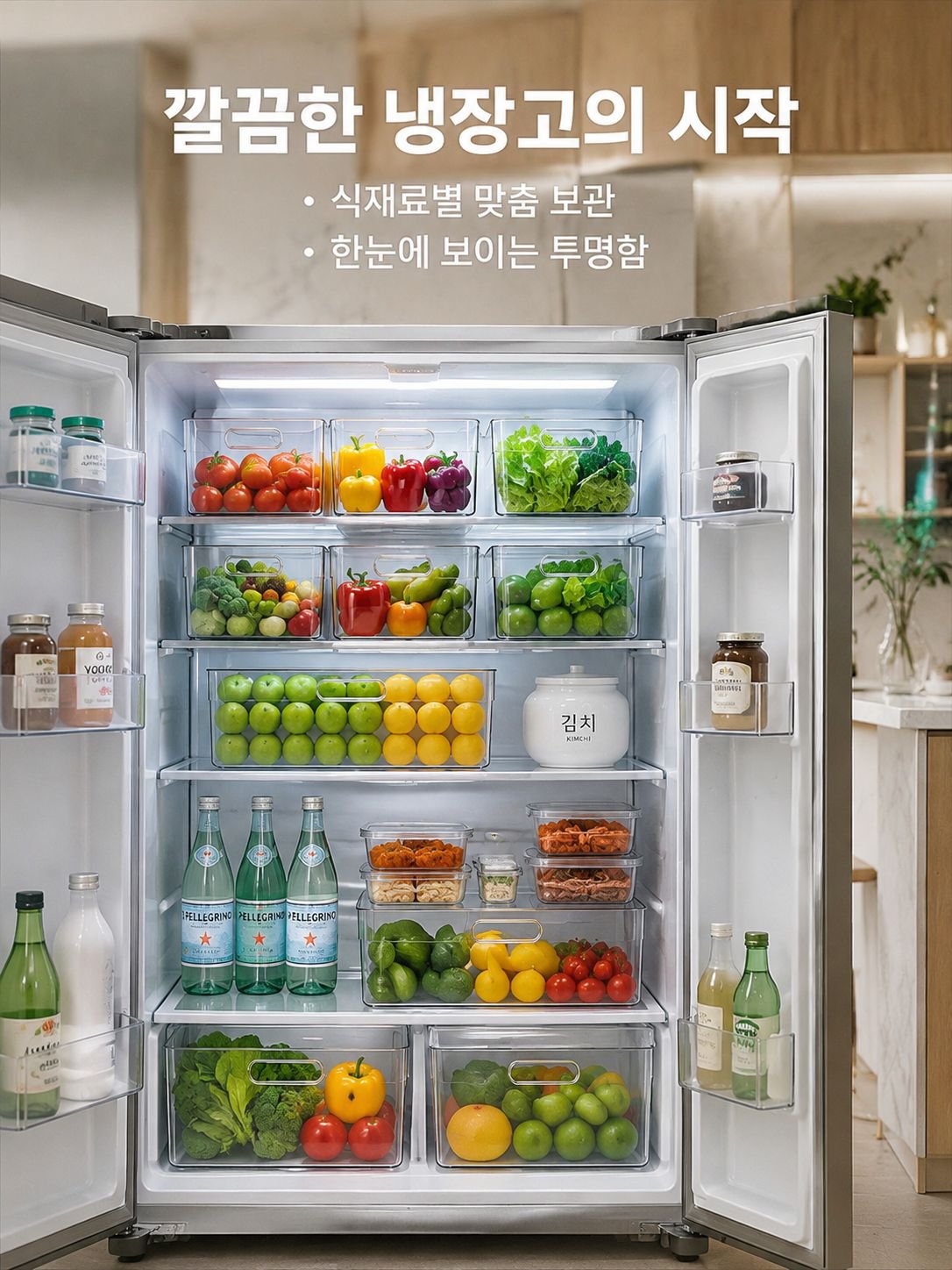 다기능 냉장고 달걀 보관함 전체 모습
