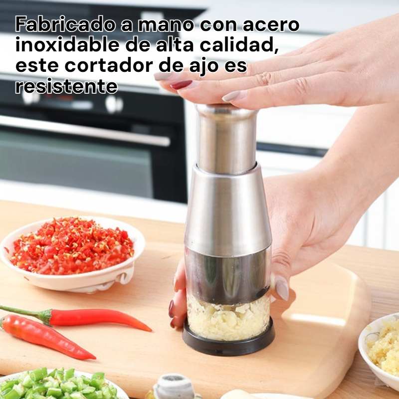 Cortador de ajo de acero inoxidable hecho a mano para cocina doméstica