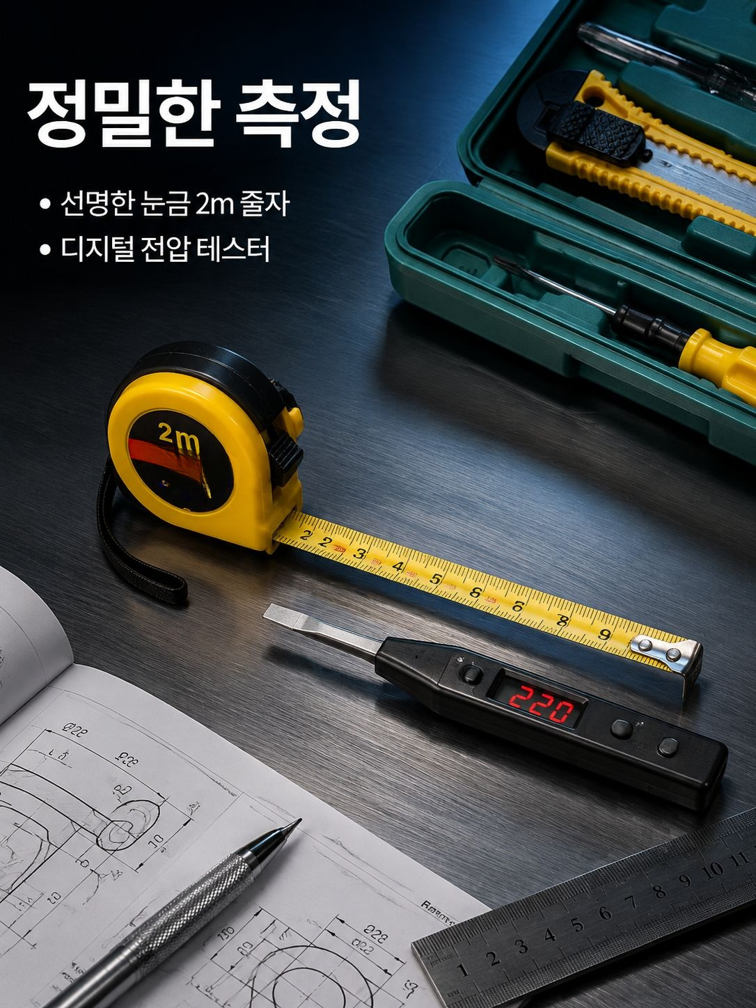 가정용 수리 공구함 세트
