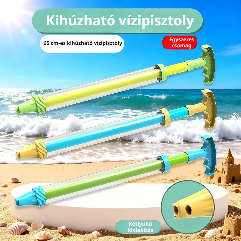 Nyári új strand kültéri fecskendős húzható vízipisztoly