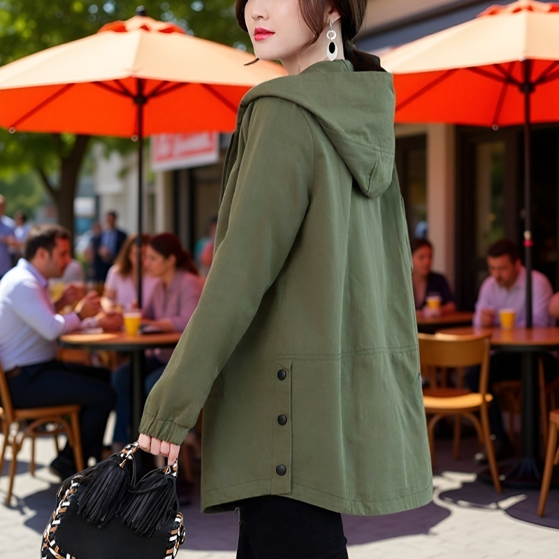 여성 빅사이즈 얇은 트렌치코트 여봄가을코트 트렌치 여빅사이즈 얇은 봄가을코트