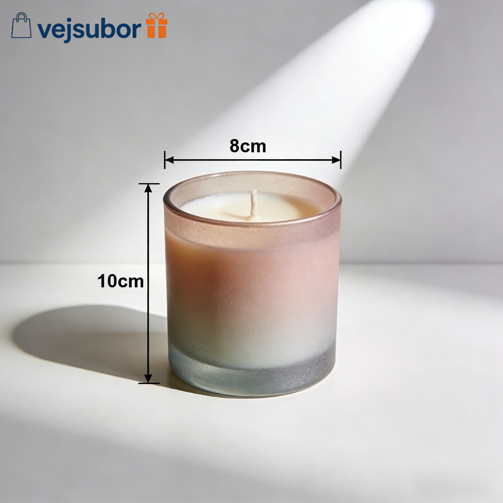 Home decor with ambient scented candles on a table