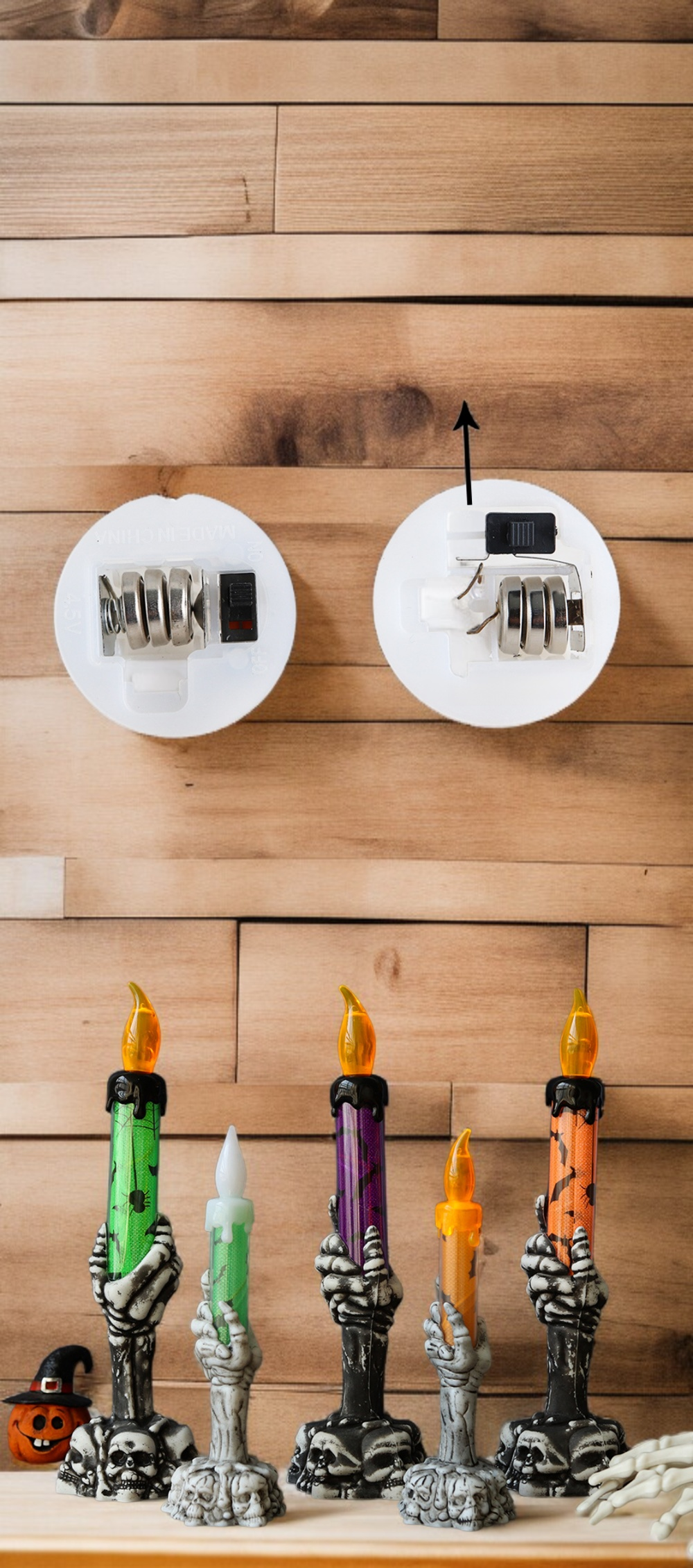 할로윈 분위기를 살리는 스켈레톤 캔들 라이트