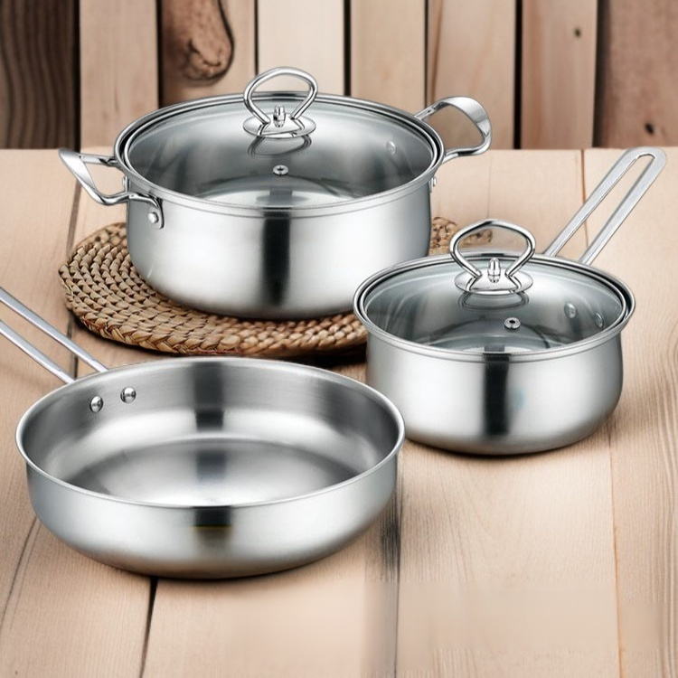 Stainless Steel Kitchenware Set - Three Pieces