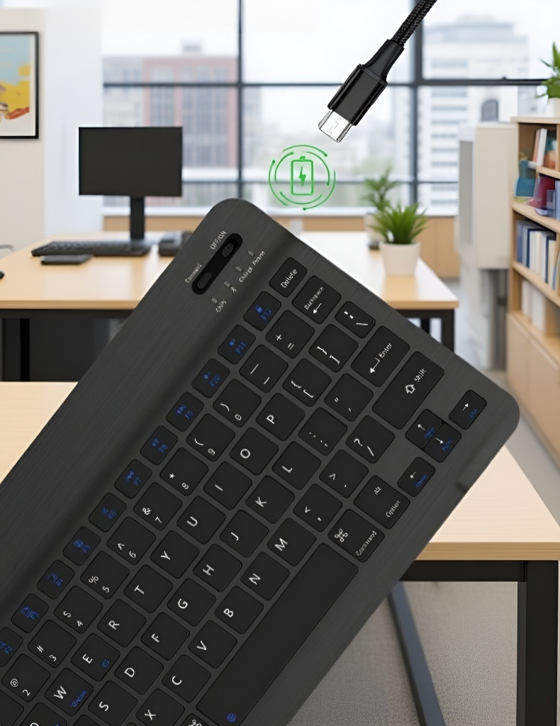 静音設計のワイヤレスキーボードで快適なタイピング