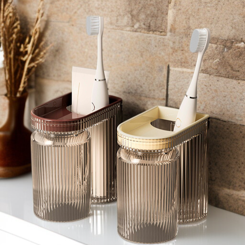 Wall-mounted Mouthwash Cup Toothbrush Holder for Electric Toothbrush