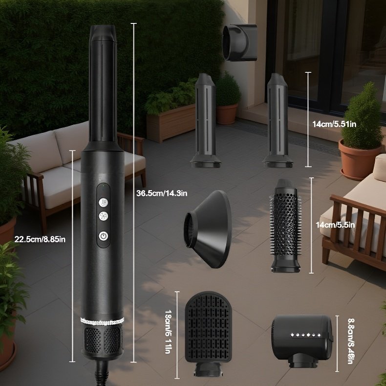 7-in-1 Multifunktionaler Hochgeschwindigkeits-Haartrockner-Stylingkamm