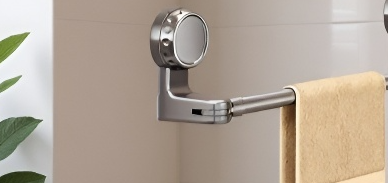 펀치프리 회전형 신축 수건걸이