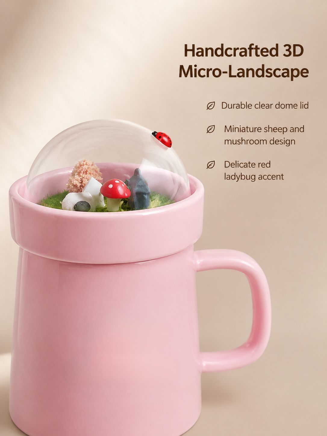 Artistic ceramic mug featuring Niwawa miniature landscape design