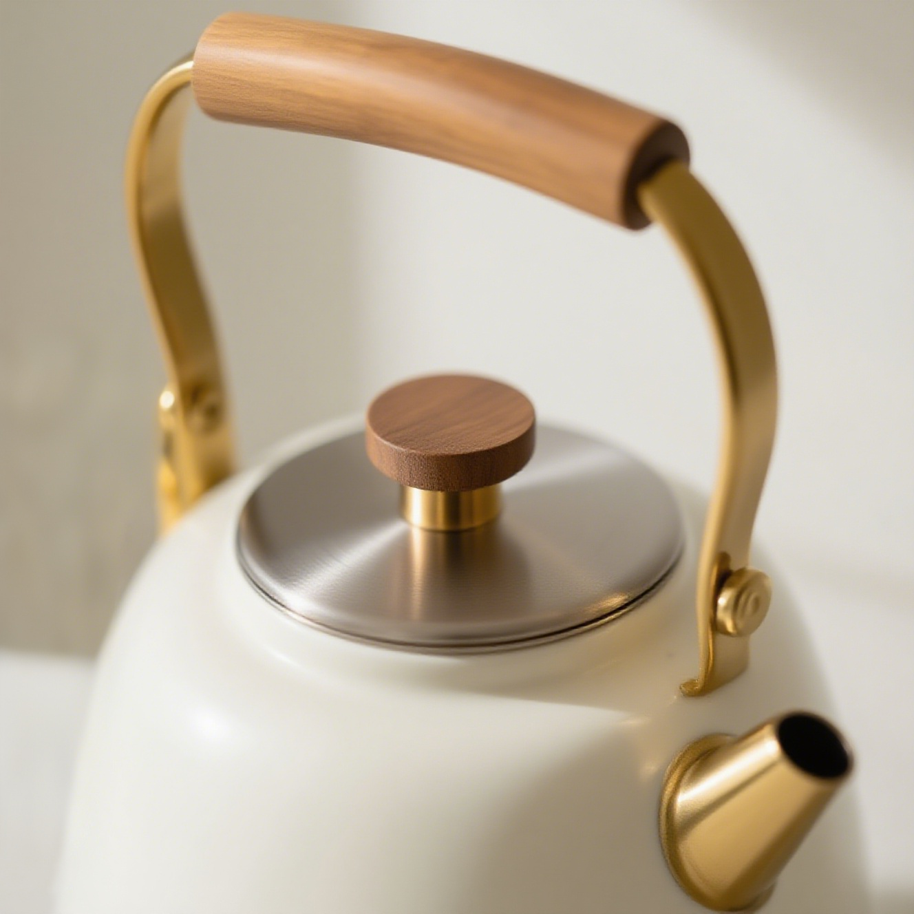 Detalle del hervidor eléctrico de acero inoxidable resistente