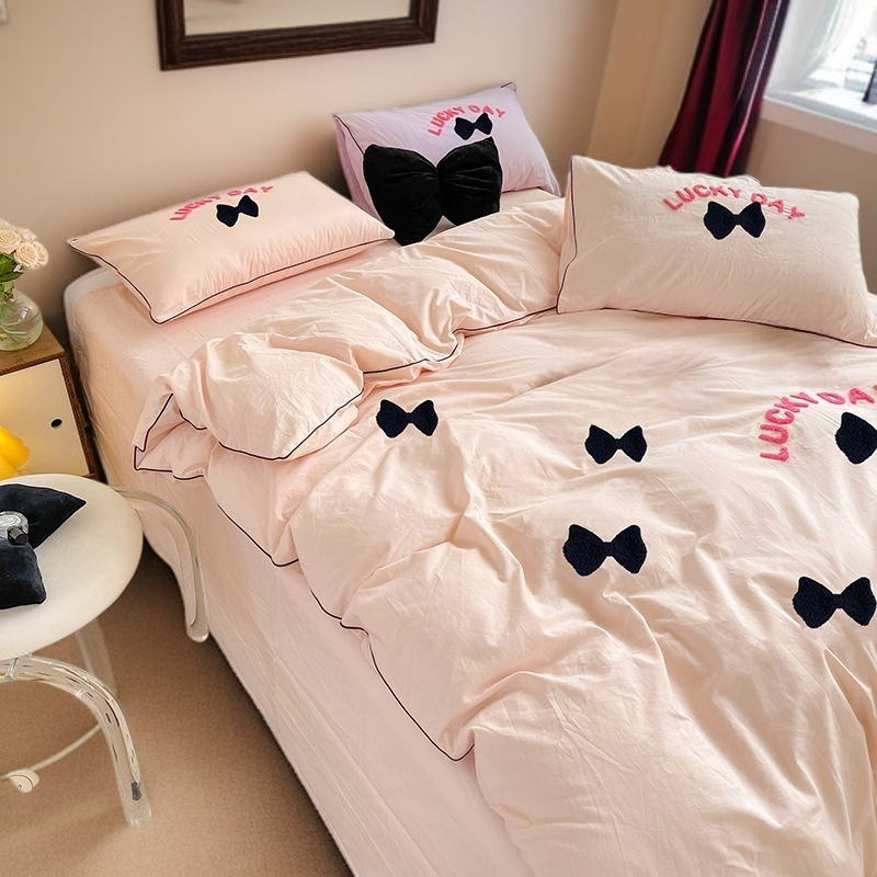 洗濯綿寝具少女ハート布団カバー学生寮寝具セット