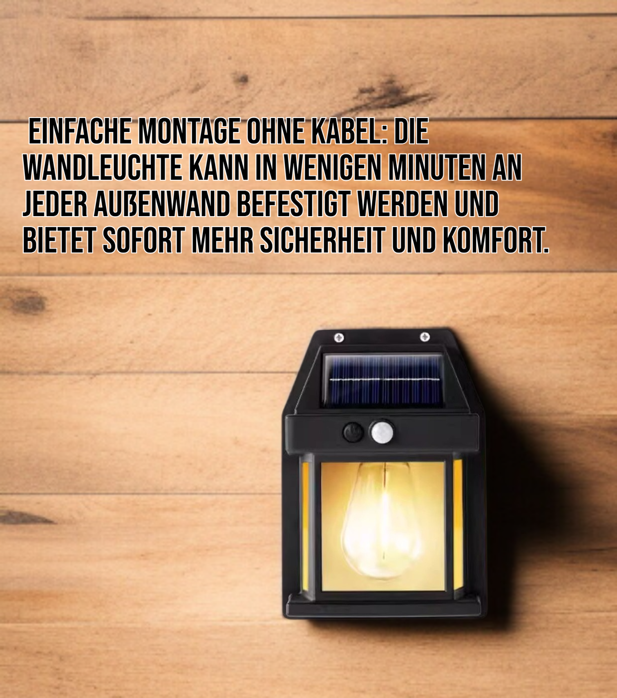 LED Solar Wandleuchte für Garten und Terrasse