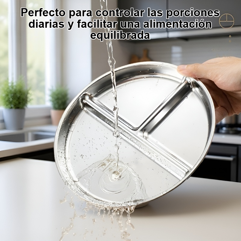 Comidas en porciones divididas circulares