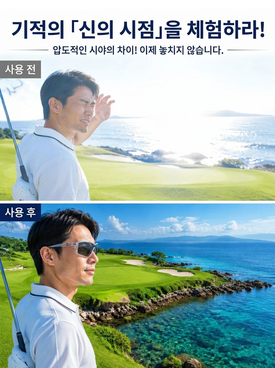 【골프낚시 필수】자동 변색 모션 방풍 고글
