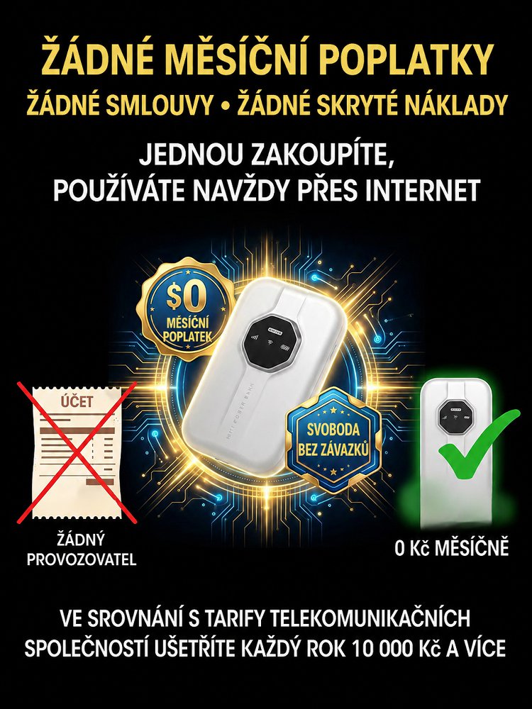 Pouze za 1090 Kč získáte doživotní neomezenou bezplatnou satelitní Wi-Fi