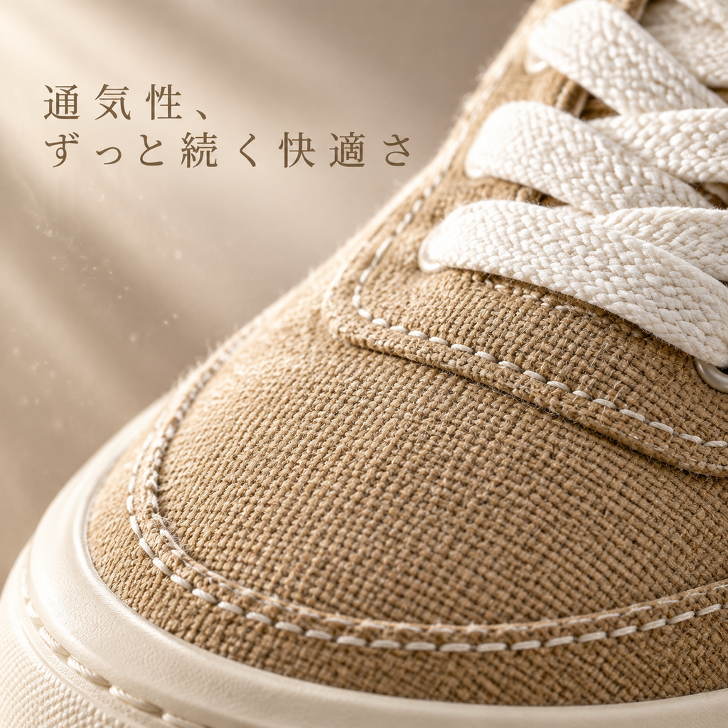 クラシックな日系メンズキャンバスシューズ