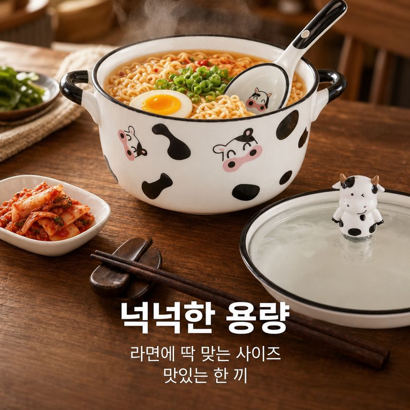 소 세라믹 인스턴트 라면 그릇