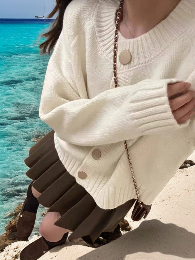 Estilo moderno de chaqueta de punto cómoda