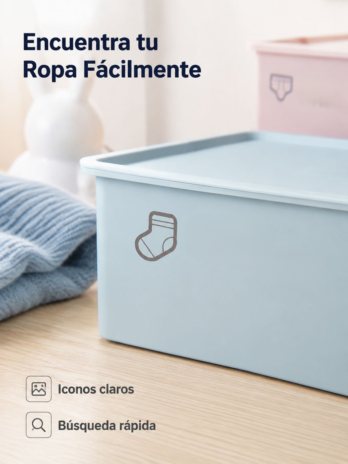 Caja organizadora con divisiones para ropa interior, esencial para el hogar