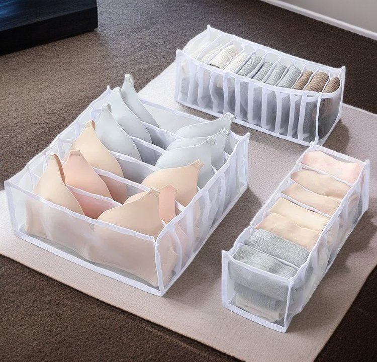 여성용 망사 칸막이 속옷 수납함 전체 모습