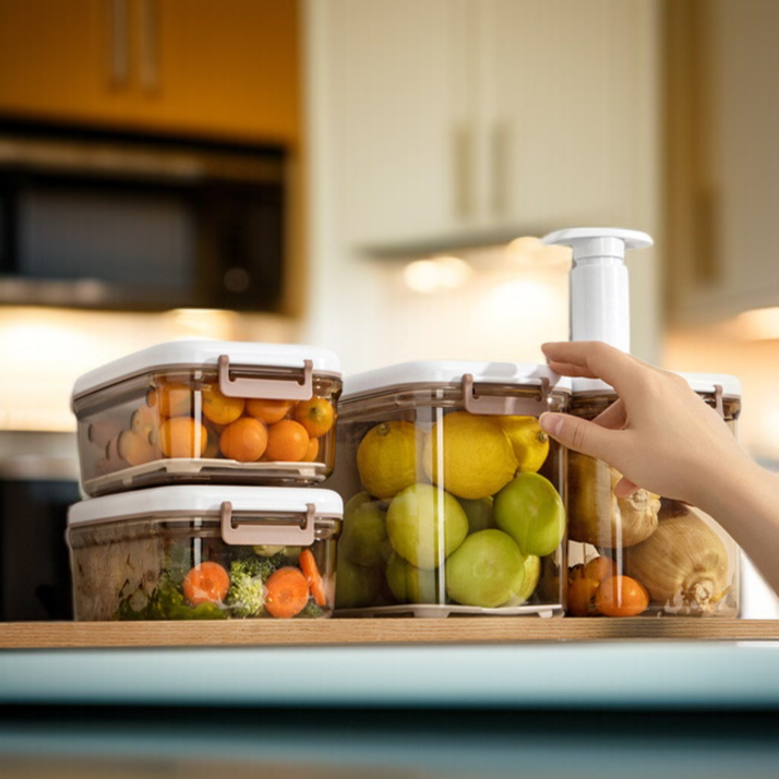 밀폐냉장보관함 주방보관 수납 진공보관함 물빠짐 제때 가열보관함