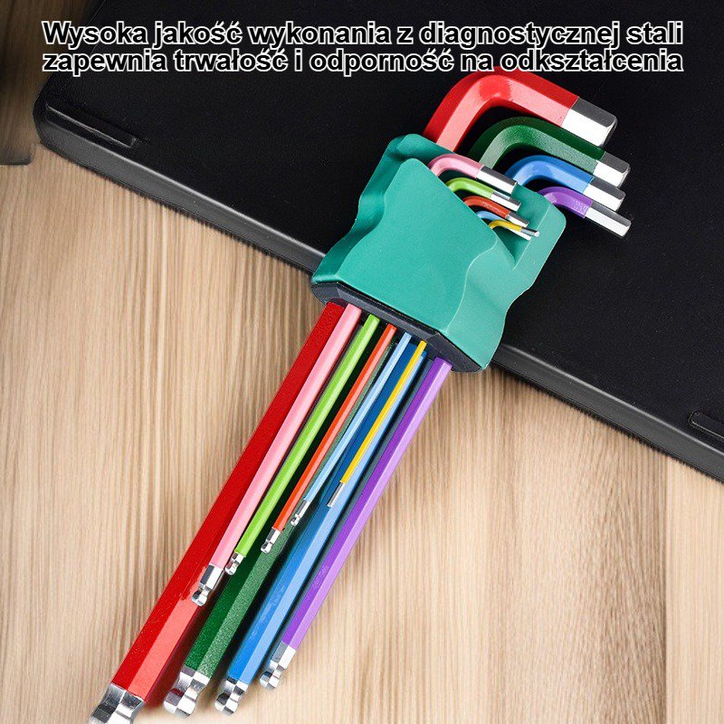 Zestaw kluczy imbusowych ze śrubokrętem