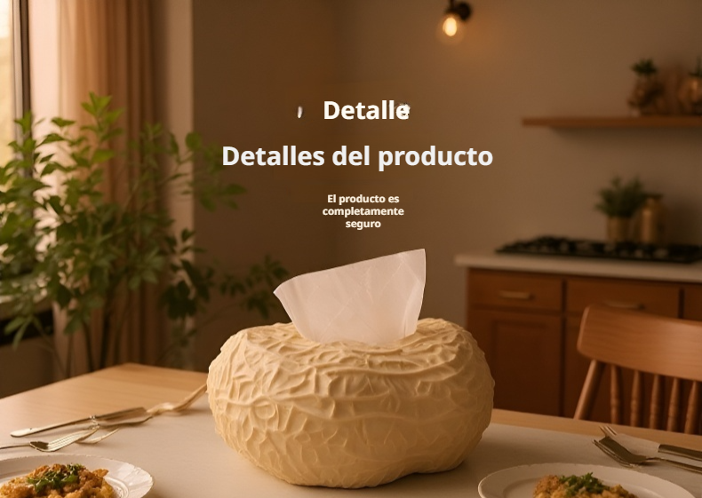 Porta pañuelos de cerámica elegante color blanco para el hogar