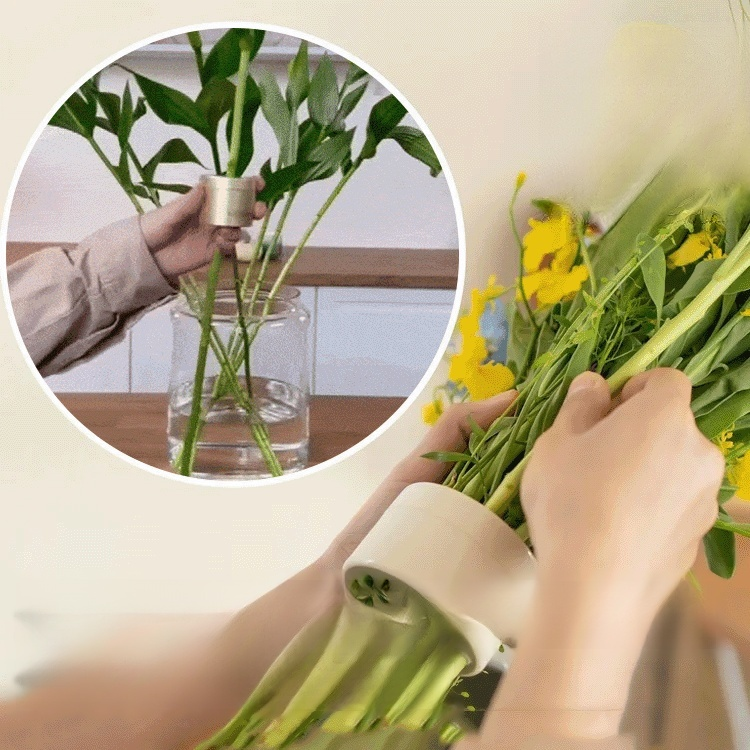 Soporte de tallo espiral para arreglos florales