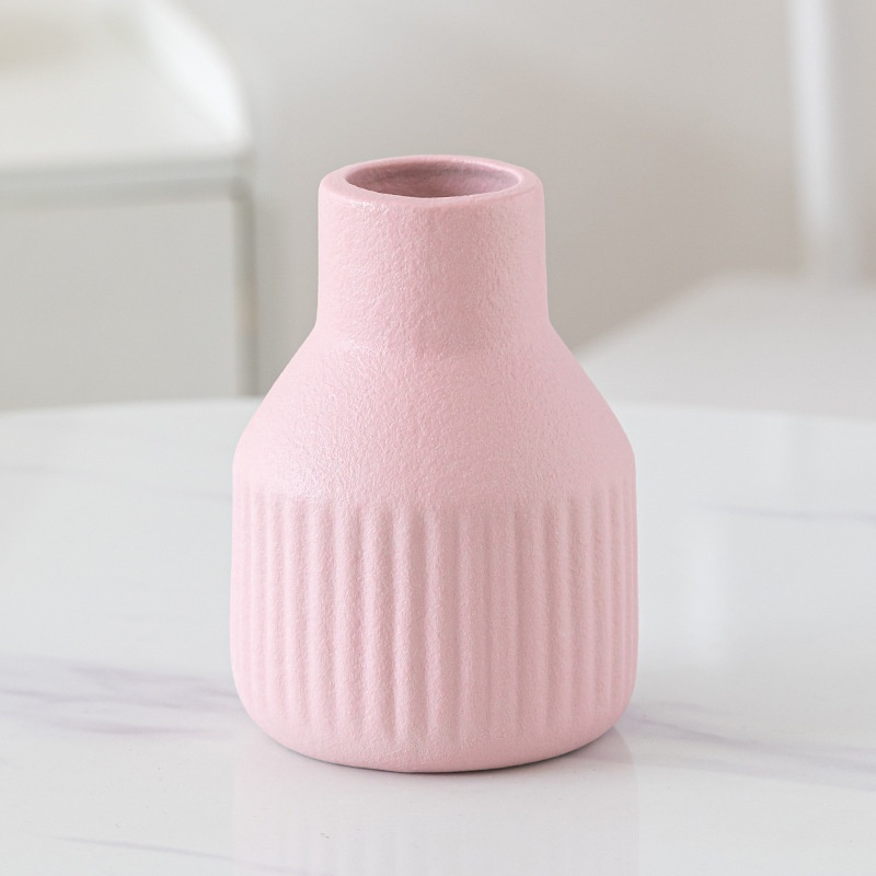 モダンスタイルマット陶器花瓶（多色展開）