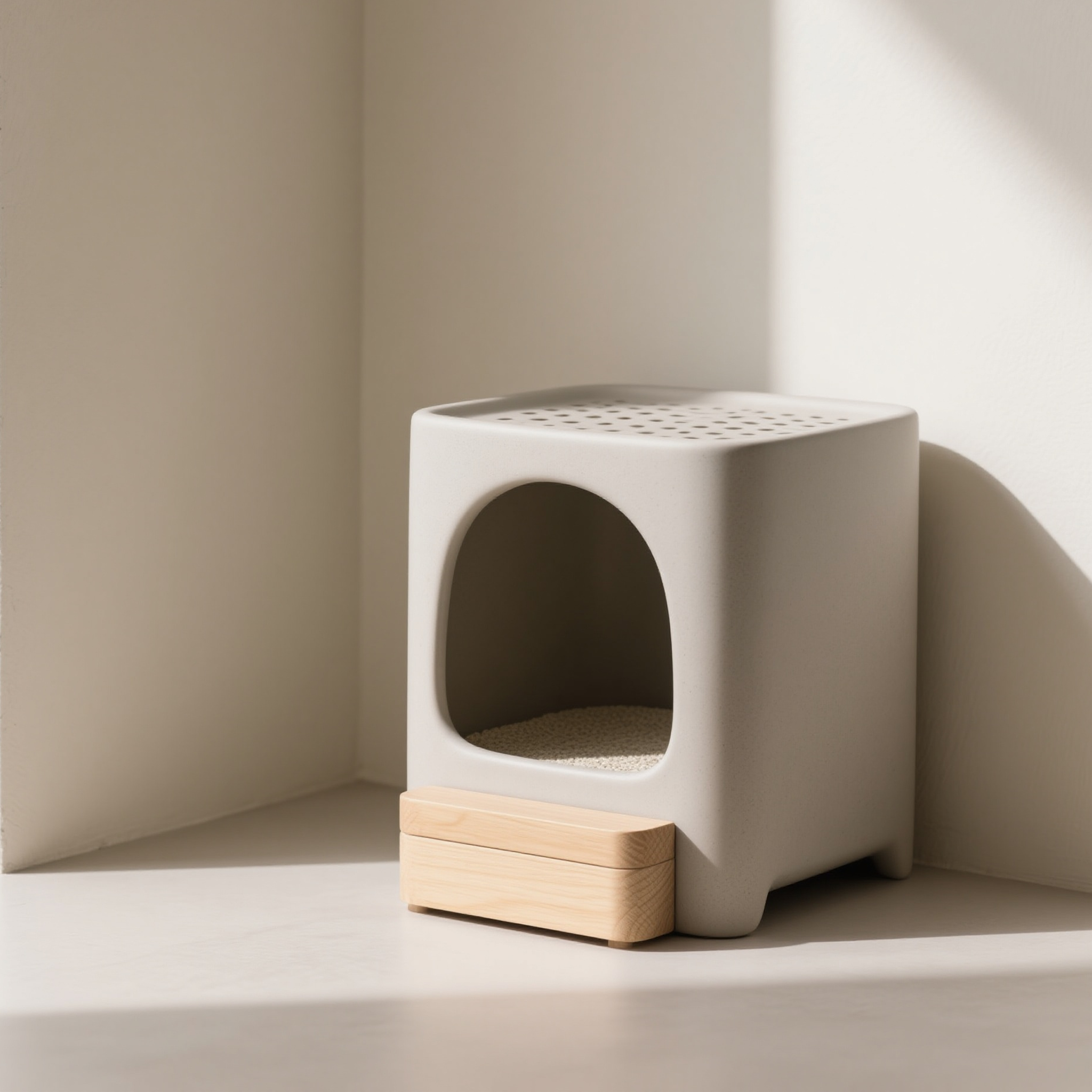 미니멀 수지 고양이 화장실
