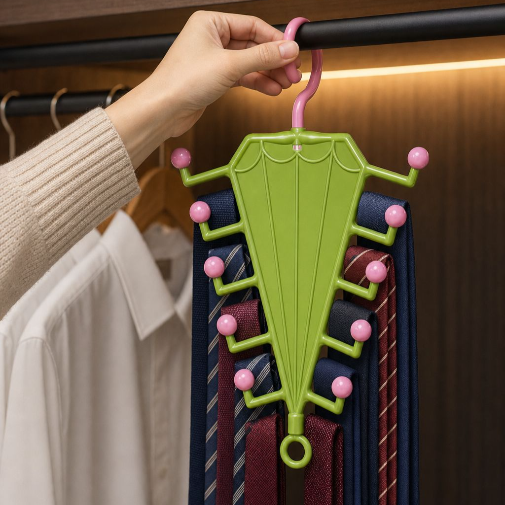 V-shaped double-sided clothes hanger storage rack