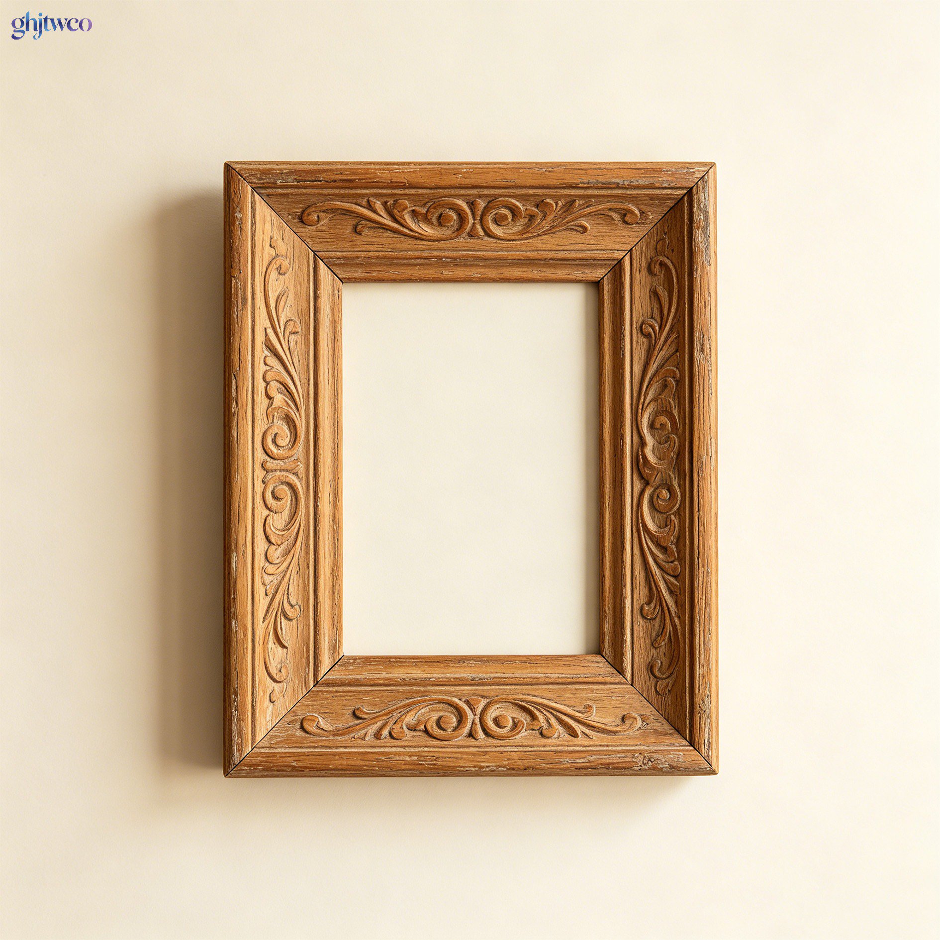 Carved wooden photo frames (5 pieces)