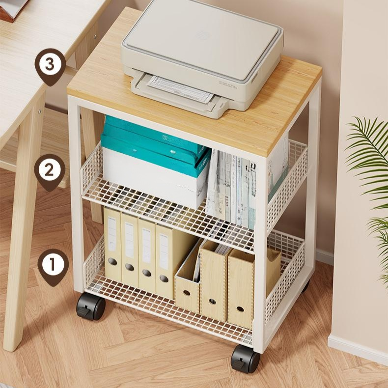 多功能印表機置物架移動書架小推車