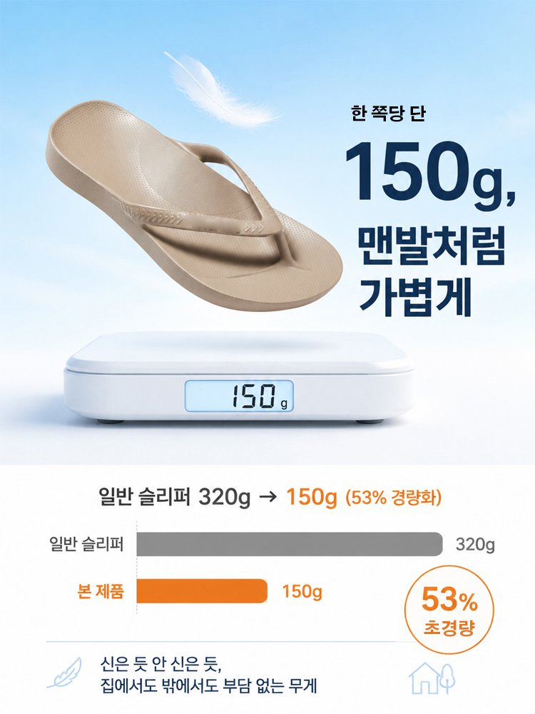 의사 추천 초경량 커플 쪼리 슬리퍼