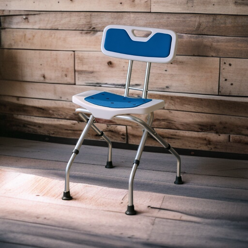 Foldable non-slip shower chair for the elderly