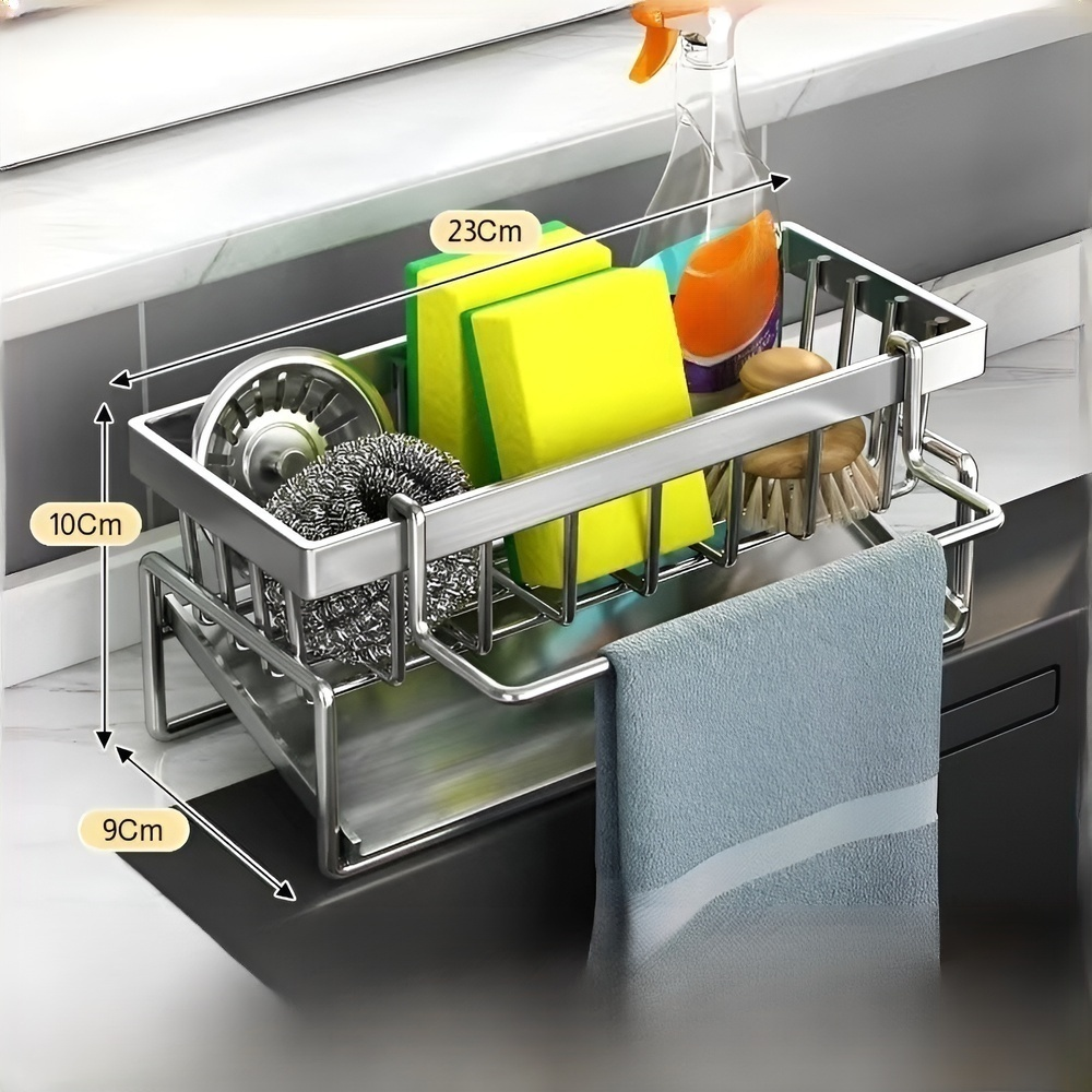 Kitchen Sponge Rag Storage Basket Dishwashing Sink Organizer