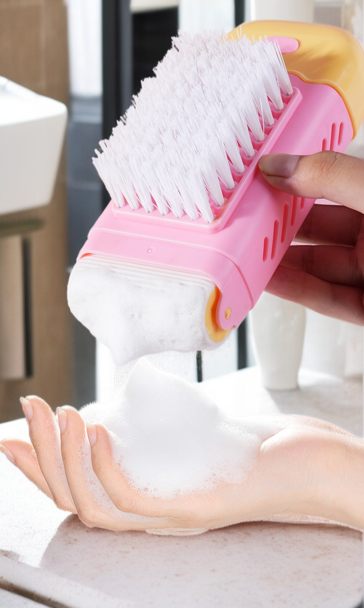Open view of 3-in-1 soap foaming box showing compartments
